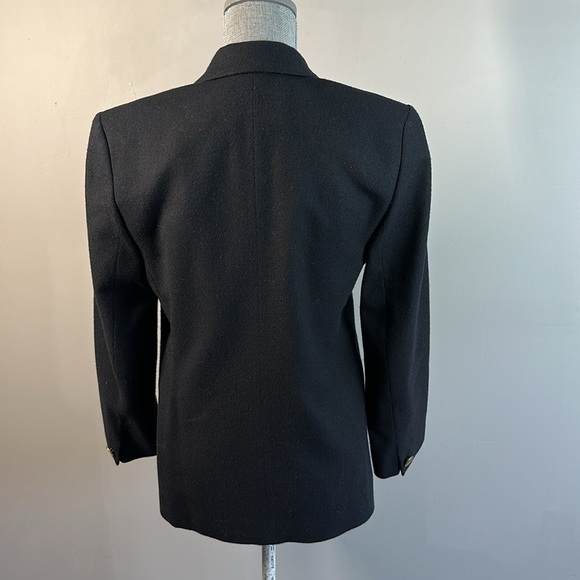 Vintage Pendleton Black 100% Virgin Wool Blazer Size 6 Petite - Picture 3 of 16